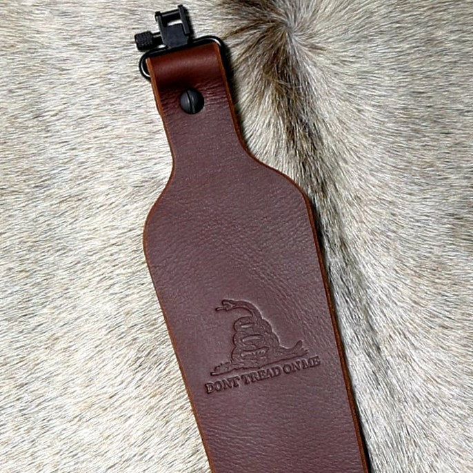 Cobra Style Gun Sling Buffalo Leather Two Point Sling Handmade USA Customizable Extra Long Gun Sling