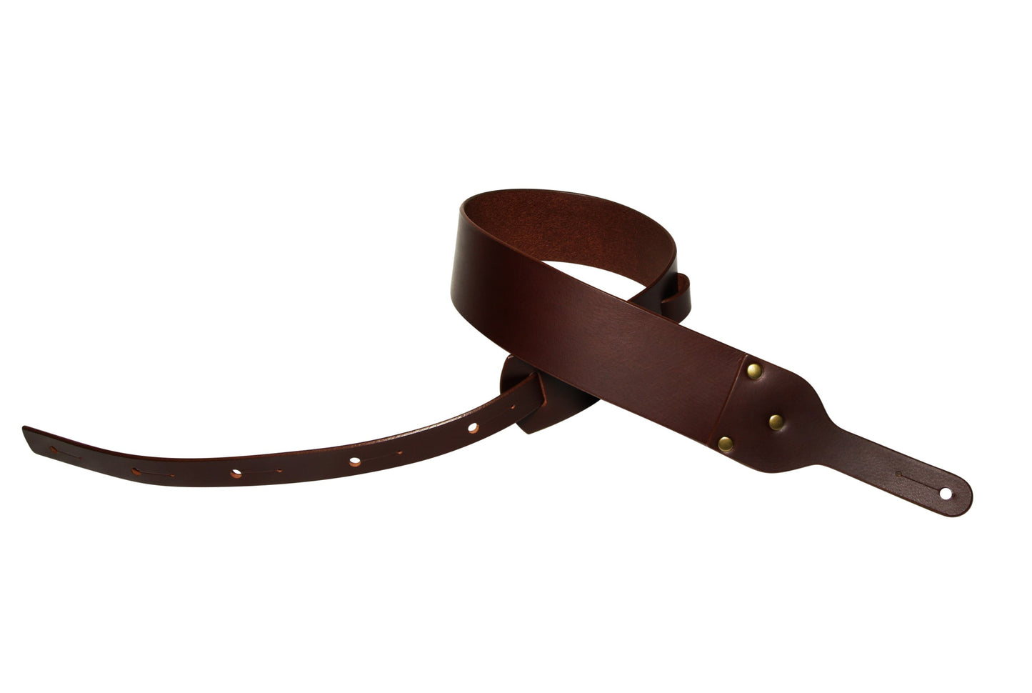 Buffalo Leather Guitar Strap Medium Brown 2.5 Inches Wide